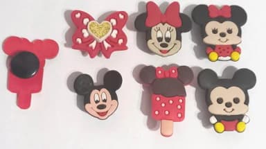 Pins para Crocs Mickey e Minnie Variados - 6 Unidades