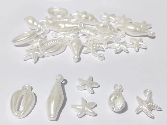 Pingente Fundo do Mar Perolado Abs Pacote com 30 Unidades