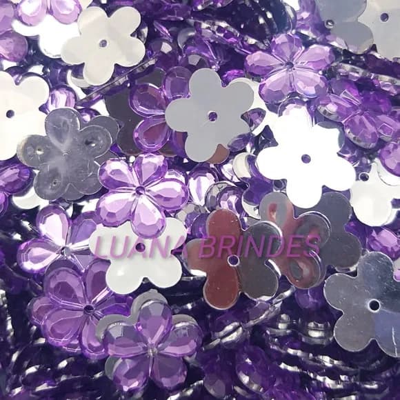 Chaton de Flor Roxa - 18mm - pct c/ 100 unidades