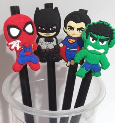 Lápis C/ponteiras Heróis da Marvel Emborrachado -pct C/8 Uni