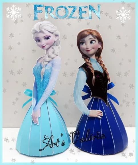 Princesas Frozen 2D - Porta Bombom - Uni