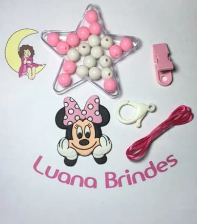 Kit Prendedor de Chupeta minnie 1 Kit.