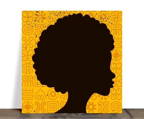 Azulejo Decorativo Afro 15x15 cm com Suporte