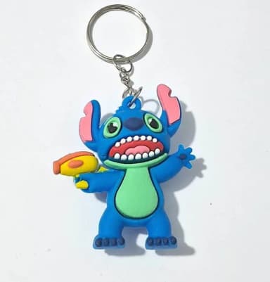 Chaveiro Stitch 5,8cm Emborrachado Pacote com 2 Unidades