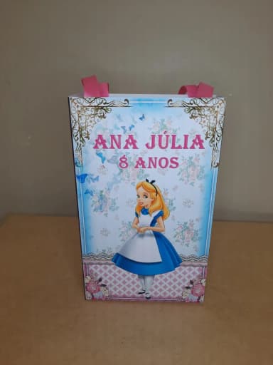 Sacolinhas Personalizadas Alice no Pais das Maravilhas para Lembrancinhas