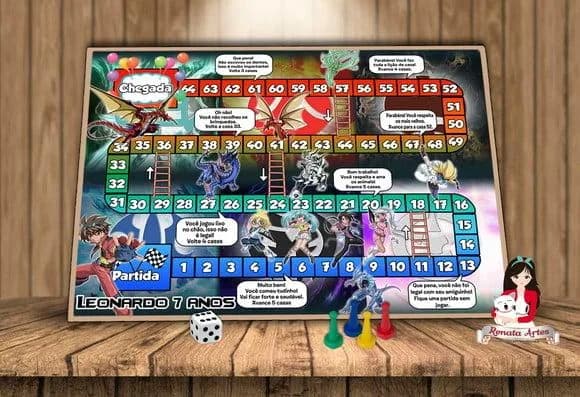 Tabuleiro Educativo Tema Bakugan