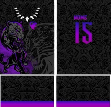Arte Vetor Camisa Pantera Negra Interclasse Mod-235