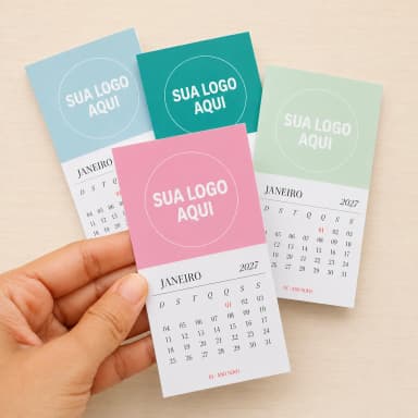 100 Mini Calendário 2027 /  imã de geladeira / Personalizado
