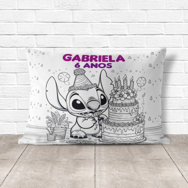 Almofada de Colorir Pinte e Lave do Stitch