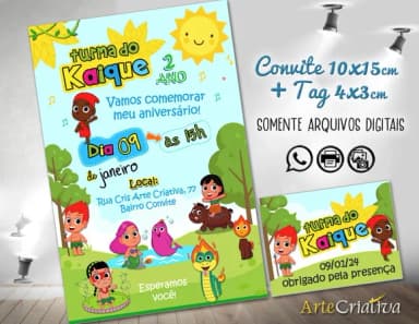 Convite Digital C/tag Turma do Folclore