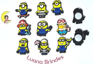 Minions Profissões C/adaptador P/crocs Pacote com 9 Unidade