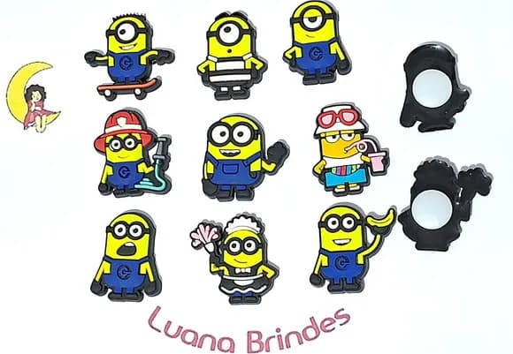 Minions Profissões C/adaptador P/crocs Pacote com 9 Unidade