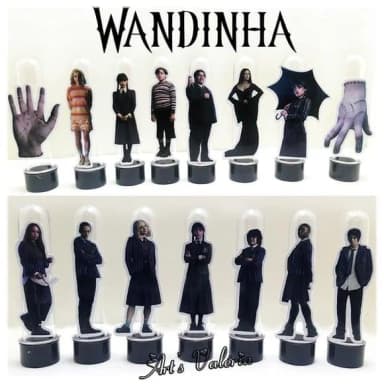 Tubete com Aplique Wandinha Addams - Wednesday - 13cm