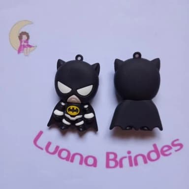 Pingente Batman Emborrachado 5cm Pct 2 Unidades