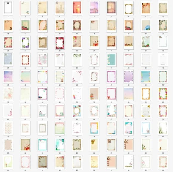 Pack 100 Papéis De Carta Para Imprimir Em Pdf - Cod 66