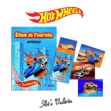 Álbum de Figurinhas Hot Wheels - 10x15cm