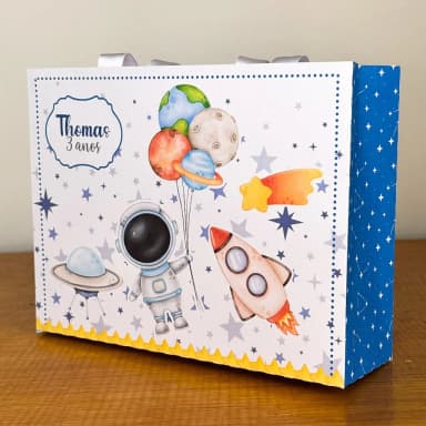 PEGUE E MONTE - Sacolinhas Personalizadas ASTRONAUTA MENINO - Decoração de Festa | Lembrancinhas | Aniversário | Personalizados