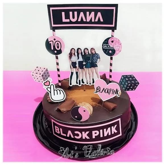 Topo de Bolo BlackPink