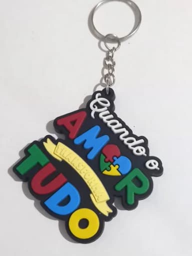 Chaveiro Autismo com Frase - 4 Peças