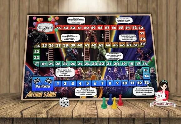 Tabuleiro Educativo Personalizado Vingadores
