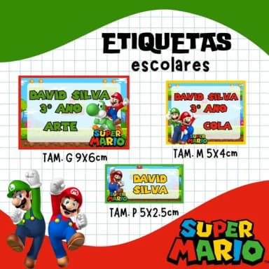 60 Etiquetas Escolares