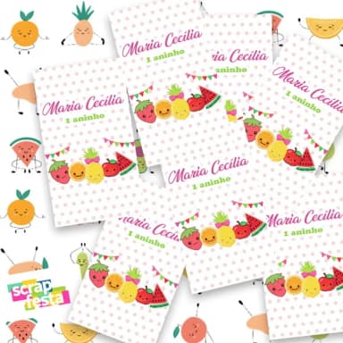 Adesivo Personalizado Retangular Tubete 4x7 Quitanda Frutas