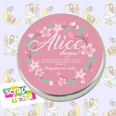 Latinha Personalizada Maternidade Nascimento Jardim