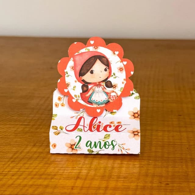 PEGUE E MONTE - Porta Bis Duplo Personalizados CHAPEUZINHO VERMELHO - Decoração de Festa | Lembrancinhas | Aniversário | Personalizados