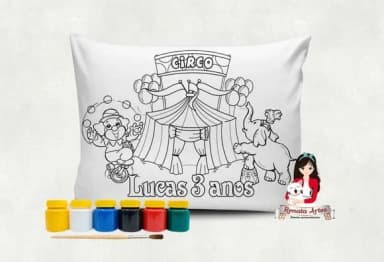 Almofada com Tinta para Colorir Circo