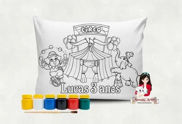 Almofada com Tinta para Colorir Circo