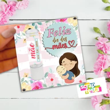 Brinde Card com Manteiga de Cacau Personalizado Dia das Mães