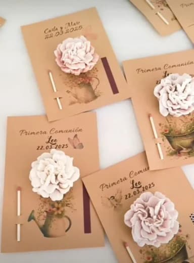 Lembrancinha Card Vela Flor