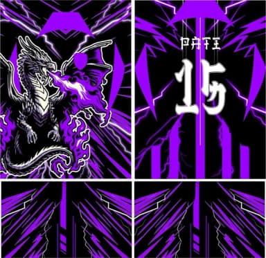 Arte Vetor Camisa Interclasse Dragão Mod-225