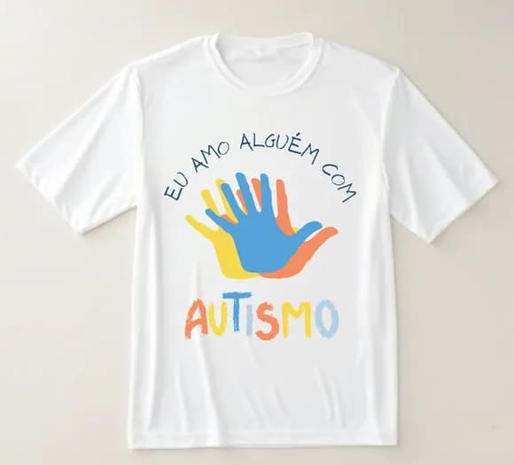 Camiseta Eu Amo Alguém com Autismo Infantil Adulto