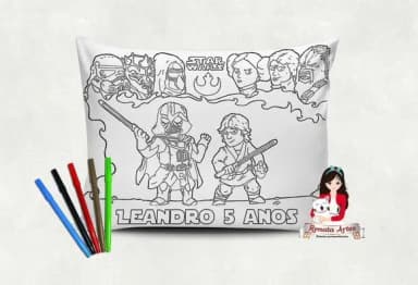 Almofada Pinte e Lave Star Wars