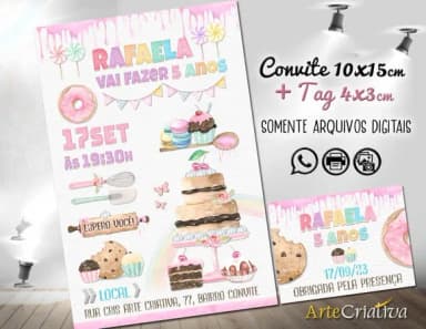 Convite Digital C/tag Confeiteira 1