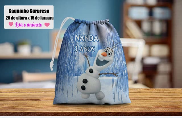 Saquinho Supresa para lembrancinhas  Olaf Frozen