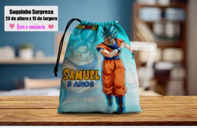Saquinho Supresa para lembrancinhas Dragon Ball