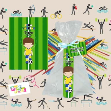 Pega Varetas+embalagem+tag Personalizado Festa Futebol