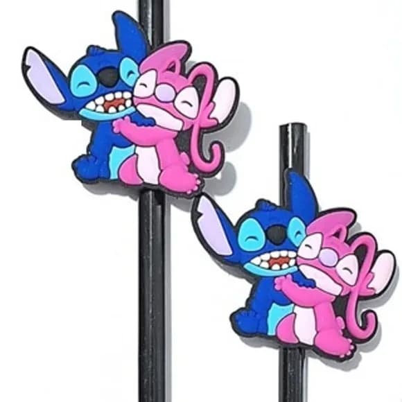 Lápis C/ponteira Angel e Stitch 4,5cm Pacote com 5 Unidades
