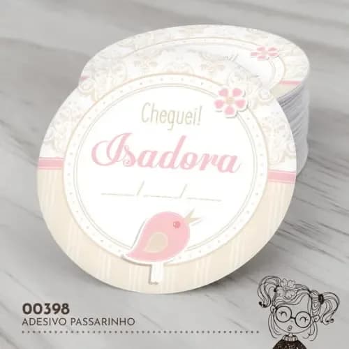Adesivo Redondo Passarinho - 00398