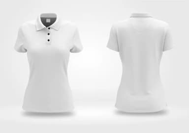 Mokunp Camisa Gola Polo Feminina P/ Coreldraw -yellow