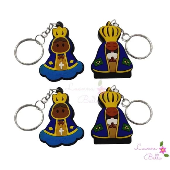 Kit Chaveiros em Apliques Emborrachados Religioso-pct c/4und