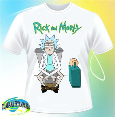 Camiseta Rick And Morty Banheiro