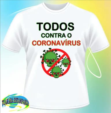 Camiseta Coronavírus - Todos contra....