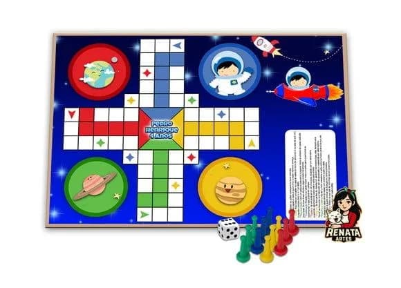 Jogo de Ludo Personalizado Astronauta