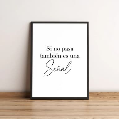Quadro Frase Motivacional em Espanhol Señal 2624