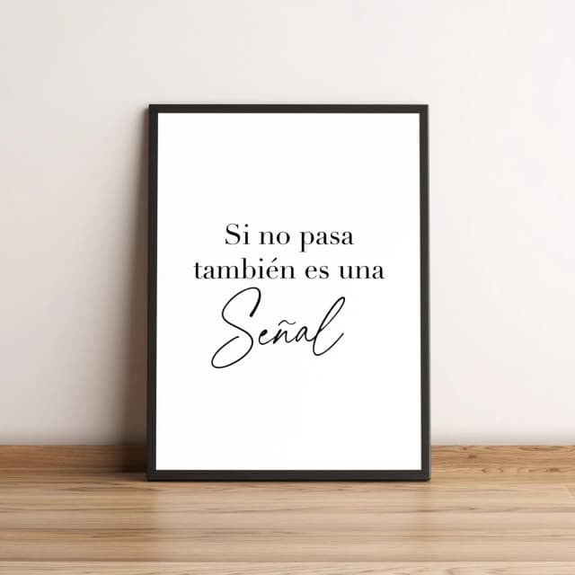 Quadro Frase Motivacional em Espanhol Señal 2624