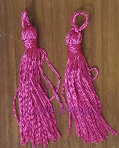Pingente Tassel de Seda Pink Pct 10 Unidades