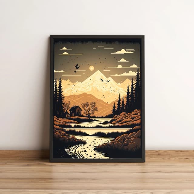 Quadro Casa em Floresta 198